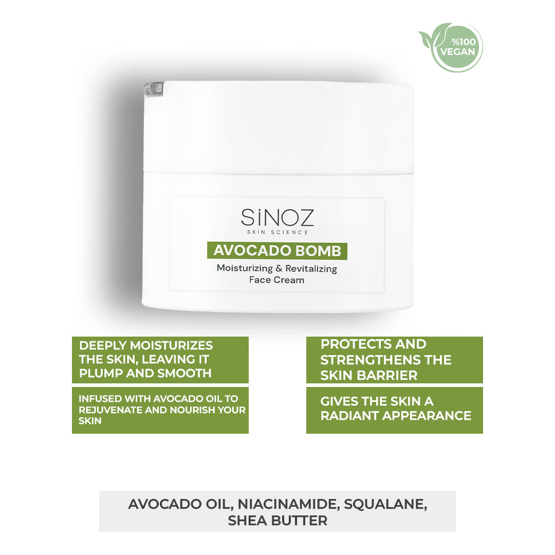 Avocado Bomb Moisturizing Face Cream – Sinoz Cosmetics