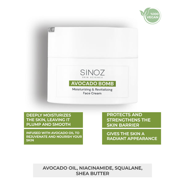 Avocado Bomb Moisturizing Face Cream – Sinoz Cosmetics